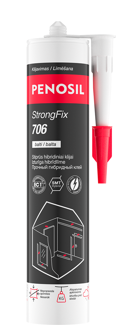 Balti hibridiniai klijai Penosil StrongFix 706, 290 ml Balti hibridiniai klijai Penosil StrongFix 706, 290 ml